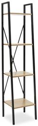 Βιβλιοθήκη Ramon 34x32.5x148εκ. Φυσικό / Μαύρο - Pakketo